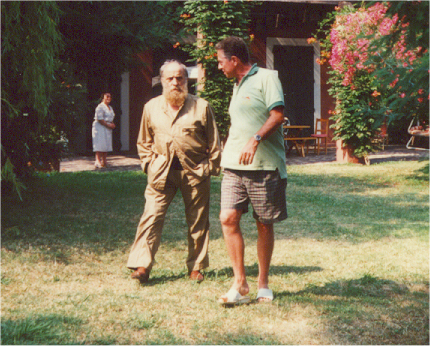 Le sculpteur César et Gabriel Sumeire